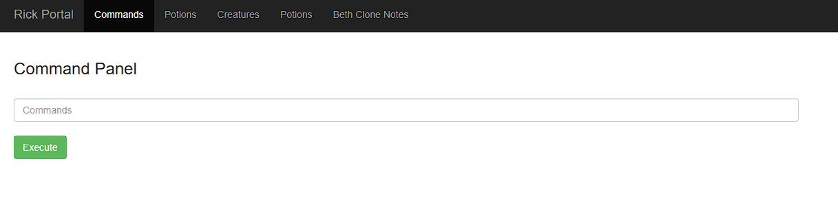 Command Panel Screenshot