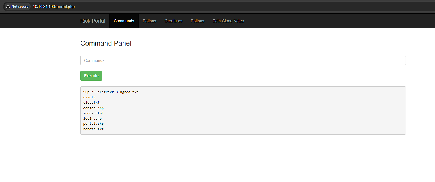 Command Panel Screenshot